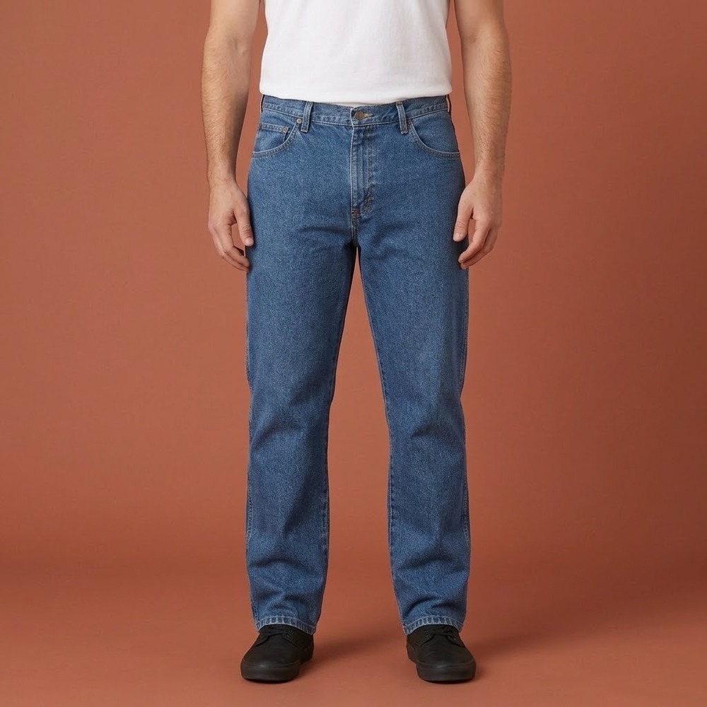 Wrangler‎ Regular Fit Jeans Mens 38x28 Blue Cotton Denim